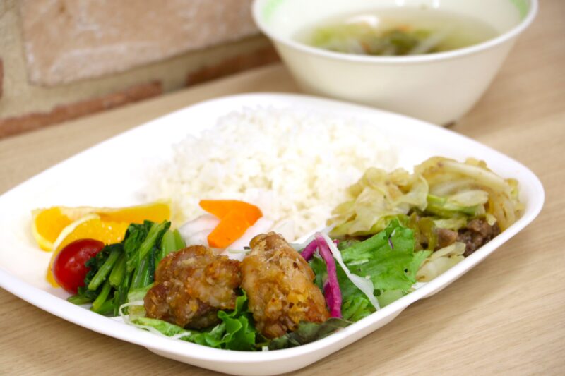 まつの幸せ野菜ランチ│から揚げの日